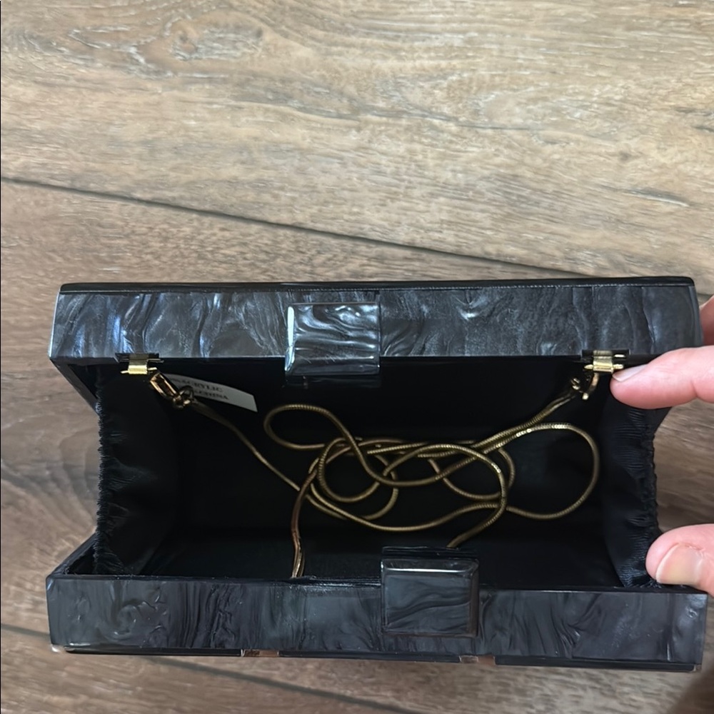 Geometric Clutch with Gold Accents - Picture 4 of 5
